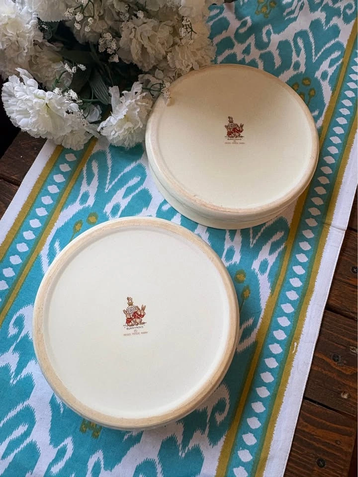 Vintage Royal Doulton Bunnykins Rimmed Bowls Pair - photo 4