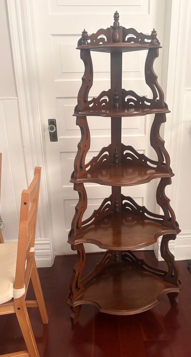 Wooden corner stand