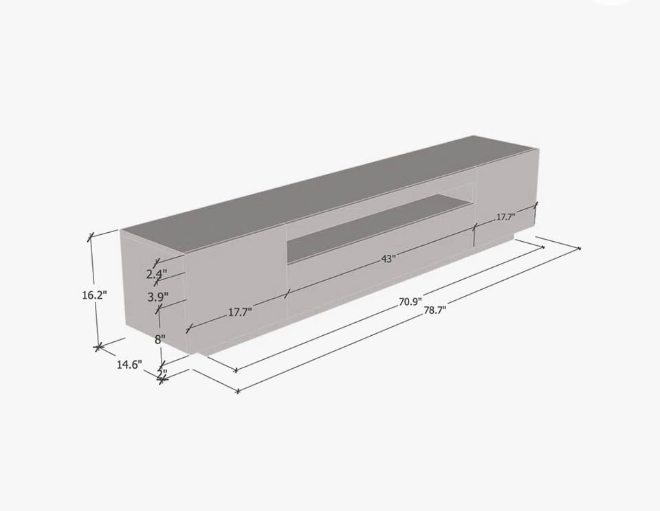 Kenyette 78.7" Modern TV Stand - photo 4