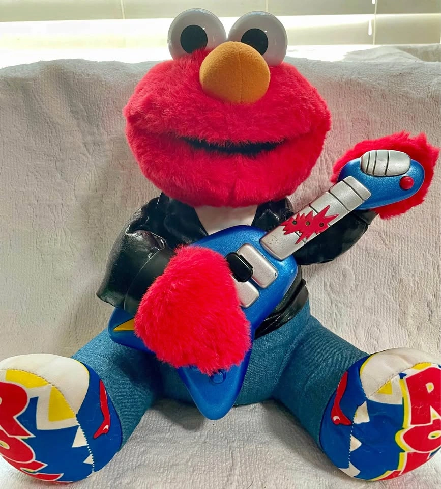 WORKING 1999 Sesame Street Rock & Roll Elmo Plush
