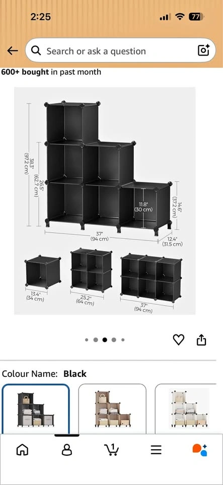 Closet cube storage organizer