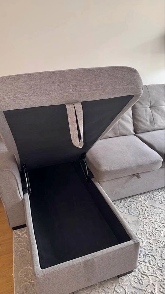 Apartment sized couch with storage