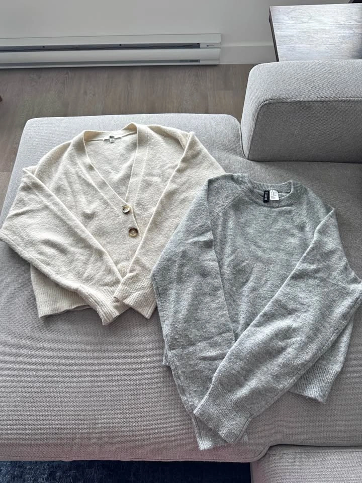 Uniqlo Cardigan & H&M Divided Sweater Bundle