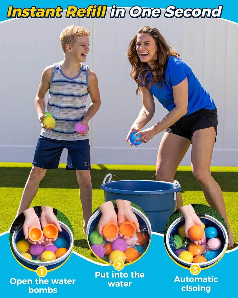 BNIB Reusable Silicone Self Sealing Water Balloons - photo 4
