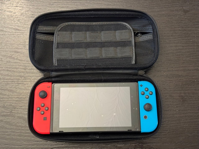 Nintendo Switch w case and accessories