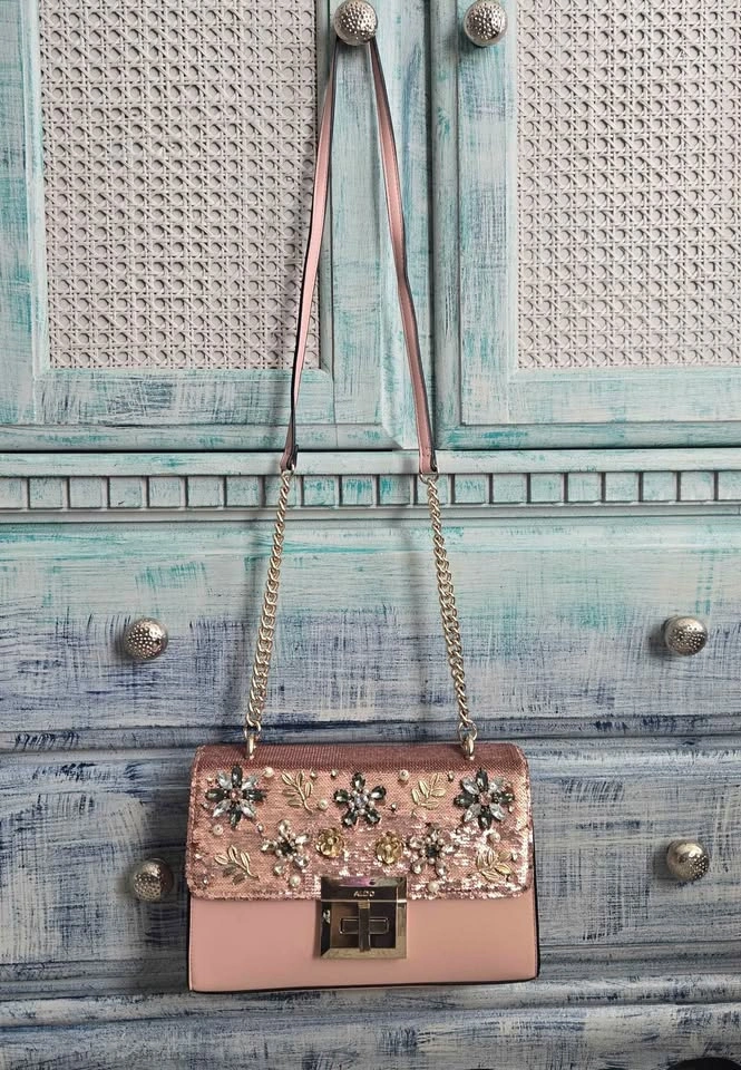 Aldo Sequin Embellished Bag with Gold Chain - photo 3