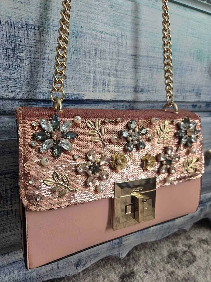 Aldo Sequin Embellished Bag with Gold Chain - photo 4