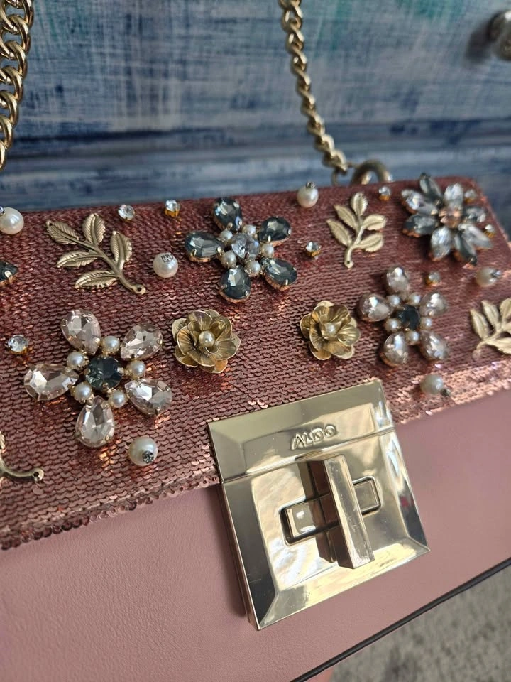 Aldo Sequin Embellished Bag with Gold Chain - photo 5