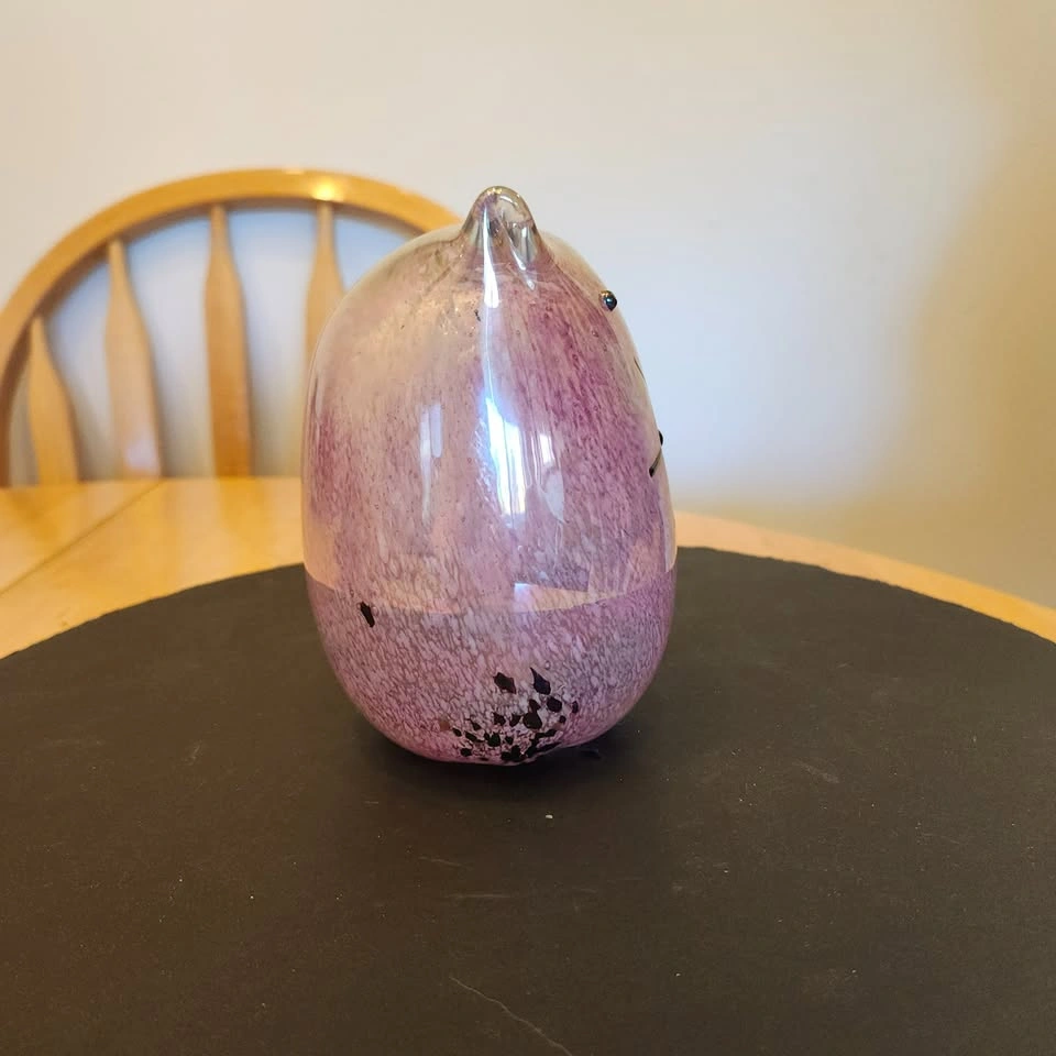 'Whiskers', the Layered Purple and Pink Glass Kitty, Decor - photo 4