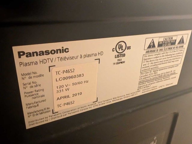Panasonic Plasma HDTV - photo 2