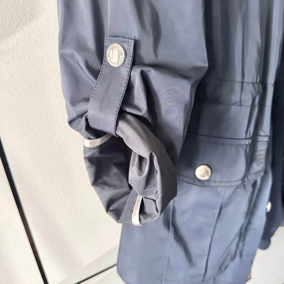 BCBGeneration Navy Hooded Anorak water resistant raincoat Size M - photo 4