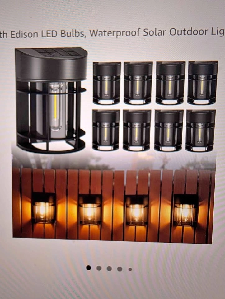 Waterproof Solar Outdoor Lights with Edison LED Bulbs