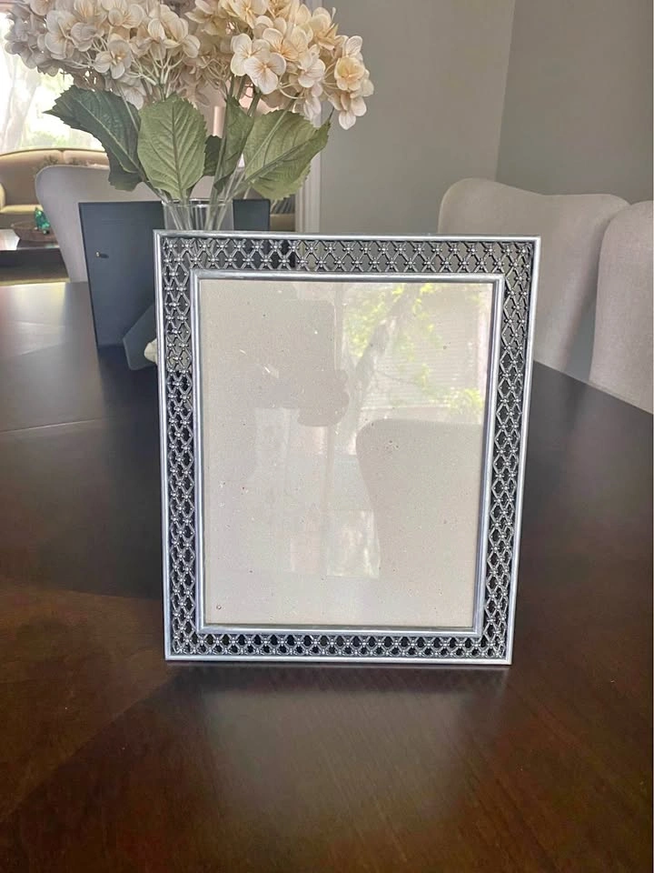 Vintage 8x10 Pewter Picture Frame