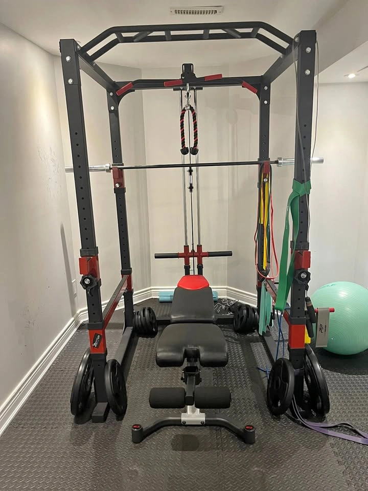 Home Gym Package: Squat Rack, Bench, Barbell & Plates
