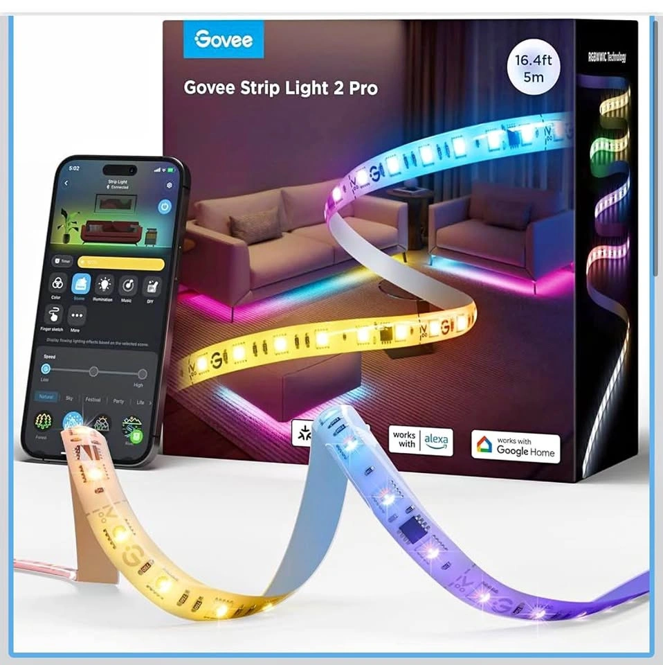 Govee Smart LED Strip Lights 16.4ft RGBIC 2 Pro Matter