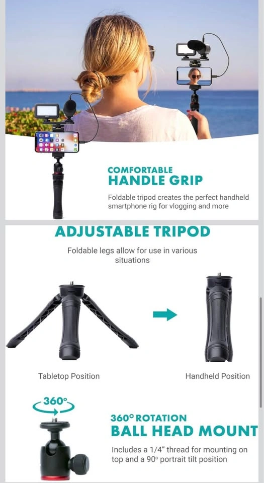 Movo iVlogger Video Creator Kit for iPhone – Mic, Light & Tripod - photo 4