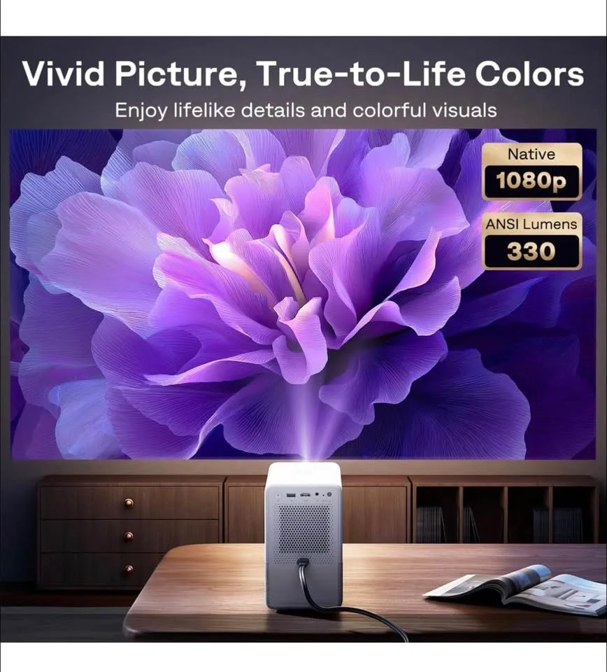 Aurzen D1R Cube Roku Projector – 1080P FHD, WiFi, Bluetooth - photo 3