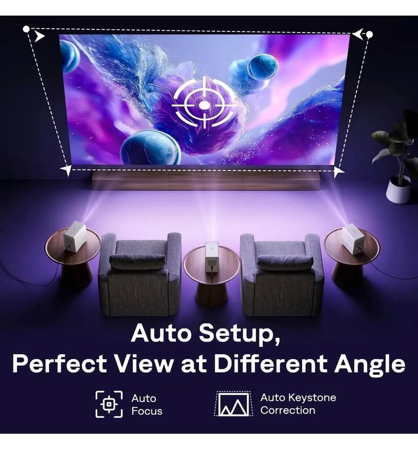 Aurzen D1R Cube Roku Projector – 1080P FHD, WiFi, Bluetooth - photo 4