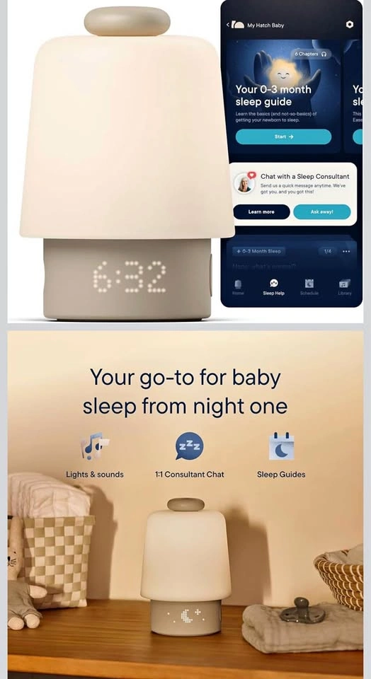 Hatch Rest Baby Sound Machine, Night Light & Time-to-Rise