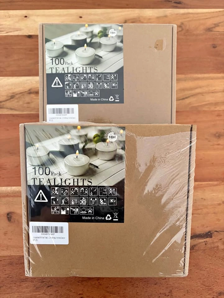 100 Tealights Unscented Two Pack