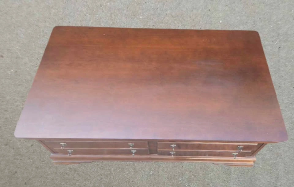 Vintage Solid Wood Coffee Table with Storage Drawers - photo 2