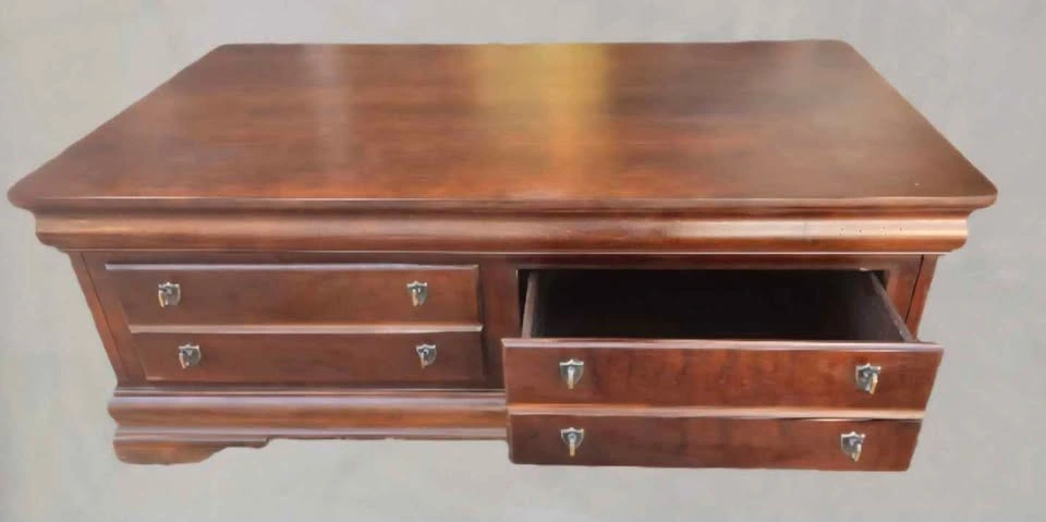 Vintage Solid Wood Coffee Table with Storage Drawers - photo 3