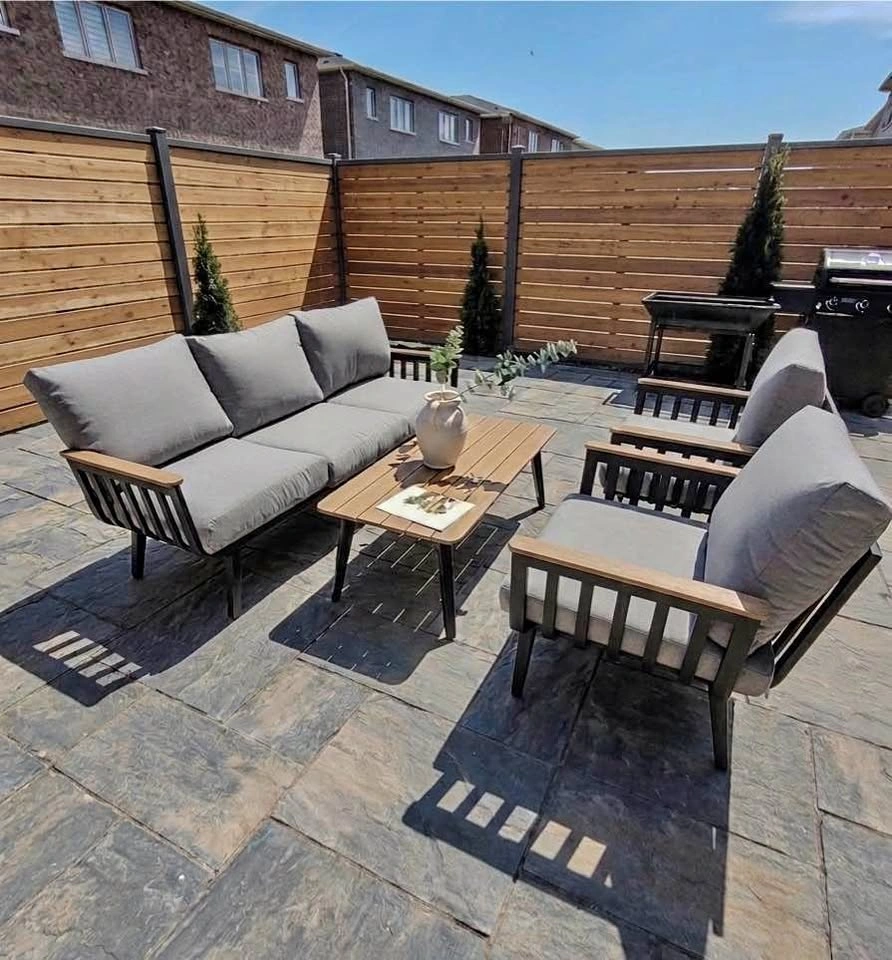 4 piece aluminum patio set- no rust