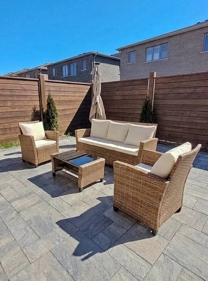 4pc Wicker Patio Set (light-dark Brown)