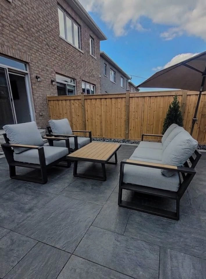 Aluminum Patio Set w/ Polywood Table