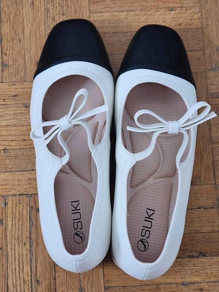 Suki White with Black cap shoes - photo 2
