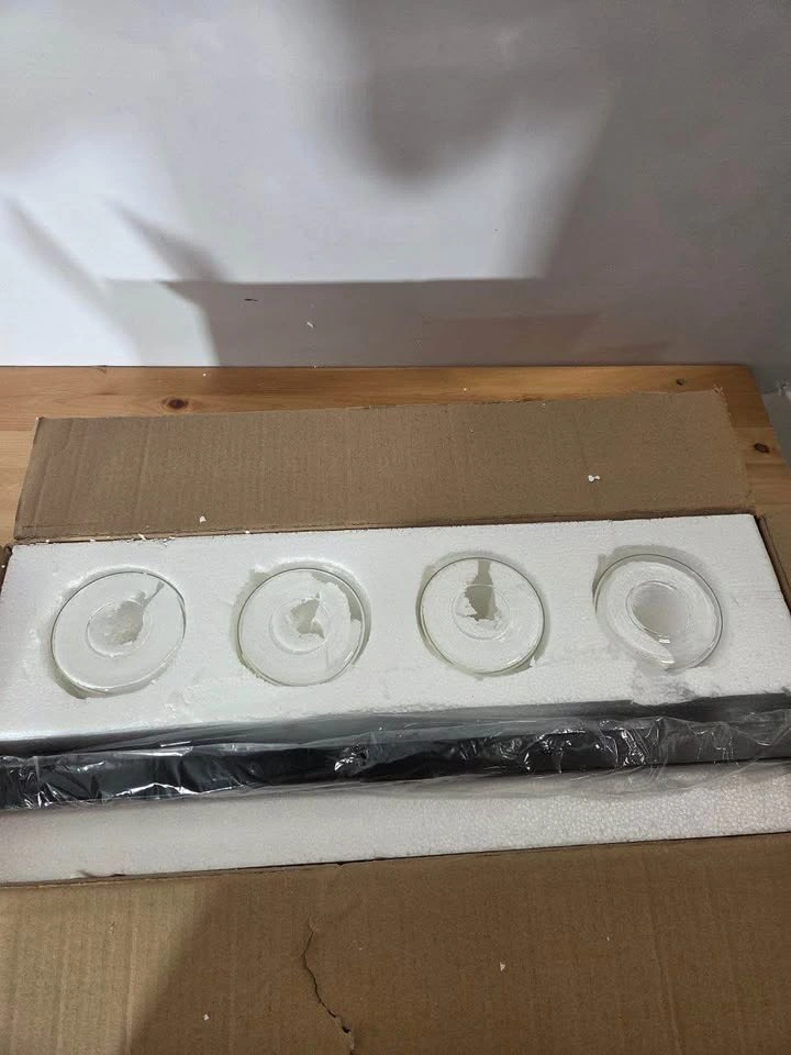 Modern Matte Black 4-Light Bathroom Vanity Light - photo 4