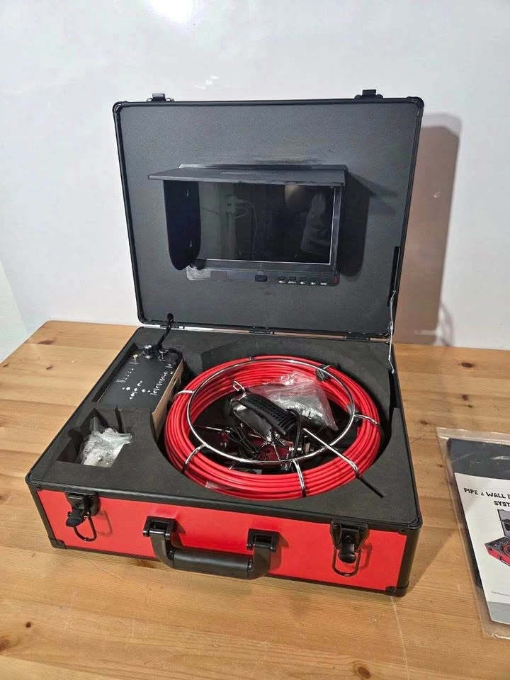 100FT Self-Leveling Sewer Inspection Camera w/ 10” IPS Screen