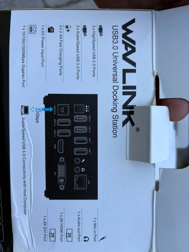 Wavlink USB 3.0 Universal Docking Station – HDMI / DVI / USB / E - photo 3