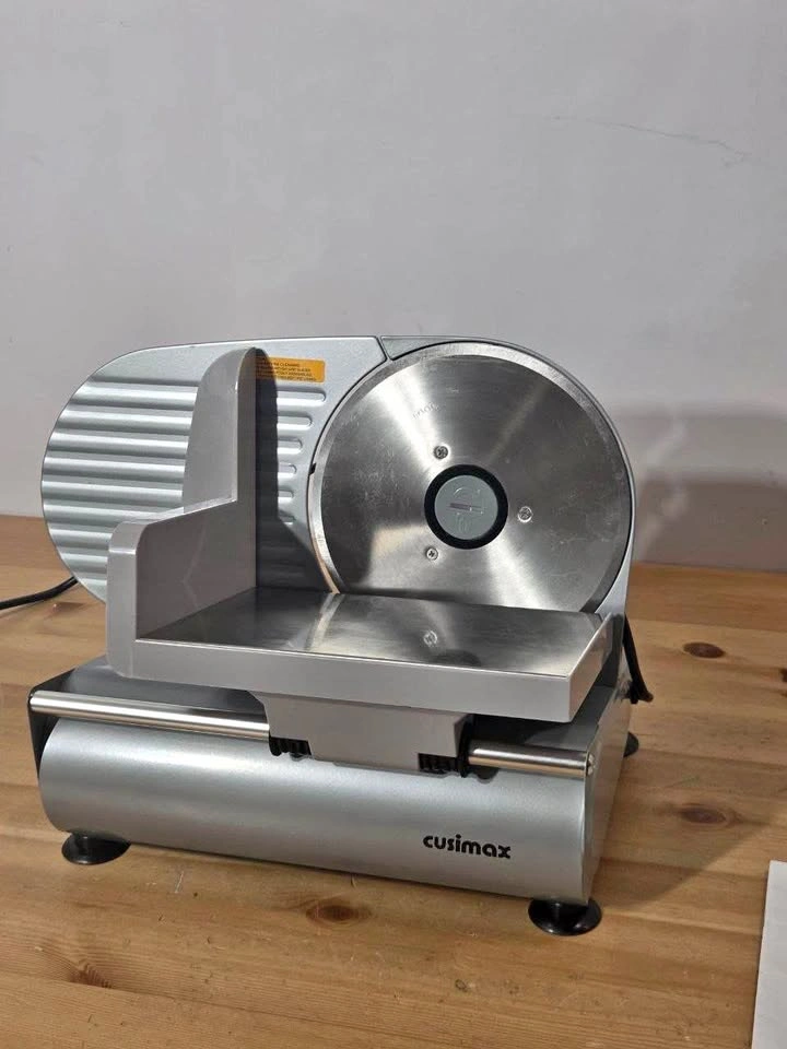 CUSIMAX Electric Meat Slicer with 2 Stainless Steel Blades