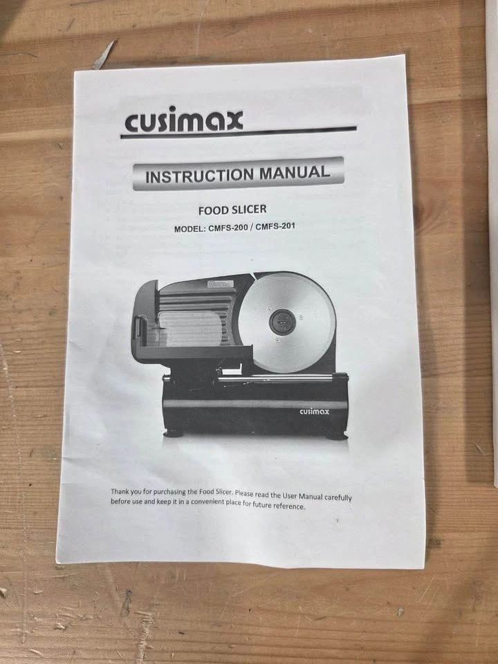 CUSIMAX Electric Meat Slicer with 2 Stainless Steel Blades - photo 3