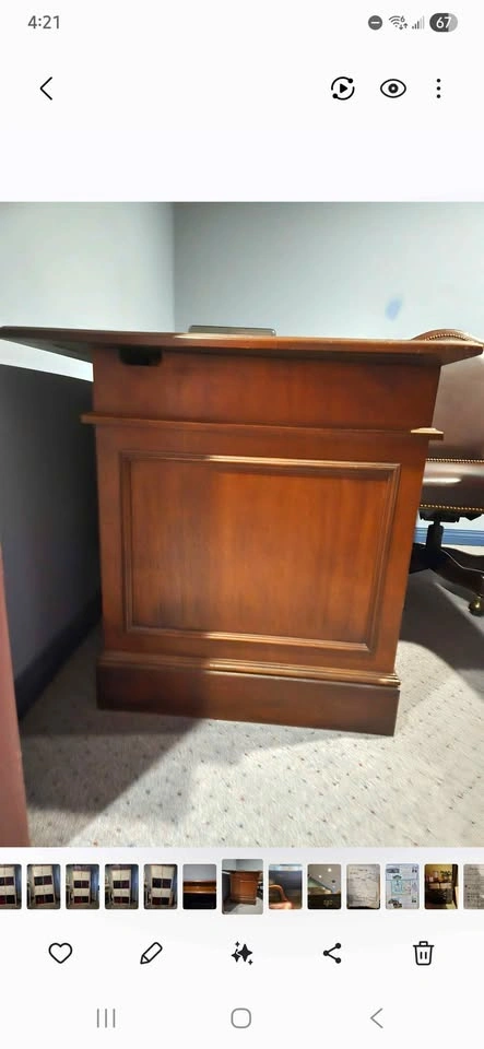 Hekman Traditional Mahogany Executive Desk - Solid Wood - photo 2
