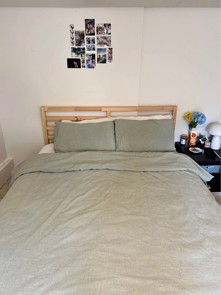 Queen Bed Frame – Solid Wood – Like New