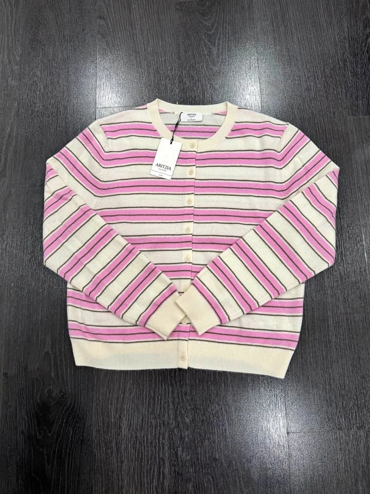 Aritzia Bare Cashmere Noteworthy Cardigan Size L NWT