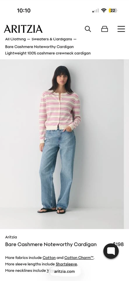 Aritzia Bare Cashmere Noteworthy Cardigan Size L NWT - photo 4