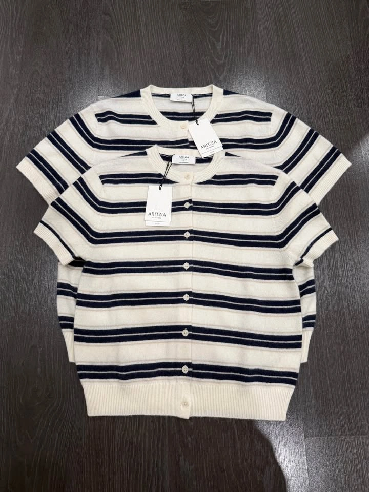 Aritzia Bare Cashmere Shortsleeve Crew Cardigan Size L - photo 3