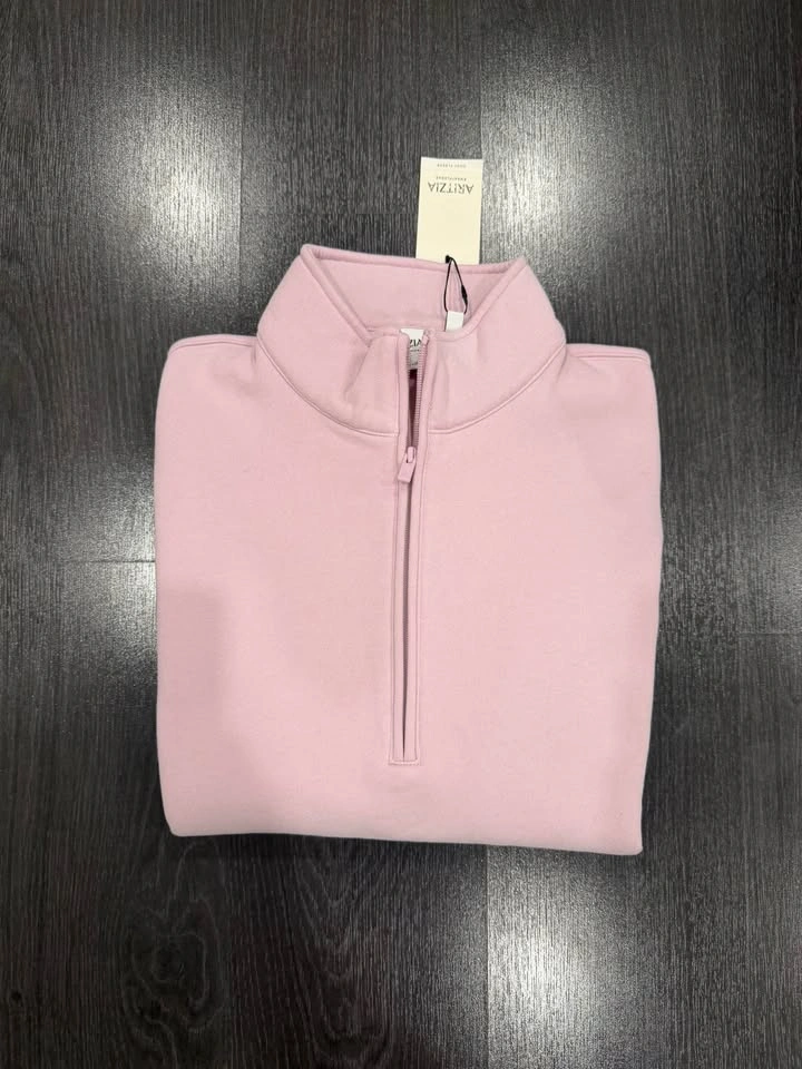 Aritzia Cozy Sweatfleece Boyfriend 1/2 Zip Size L NWT - photo 2