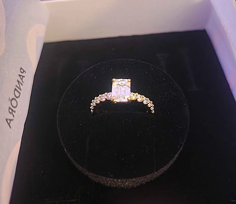 Pandora Sparkling Halo Ring - Size 52 (US 6) - photo 3