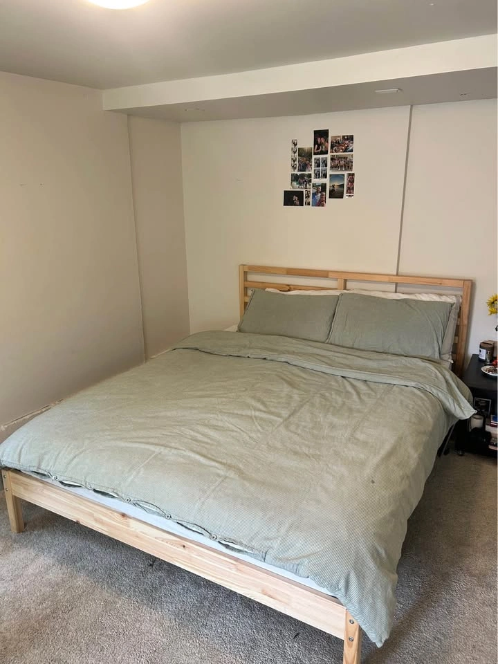 Queen Bed Frame & Mattress Set – Like New – Available June 26–29