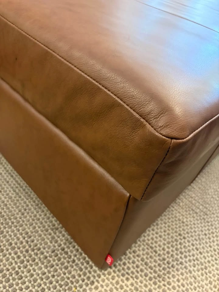 EQ3 Leather Storage Ottoman - photo 2