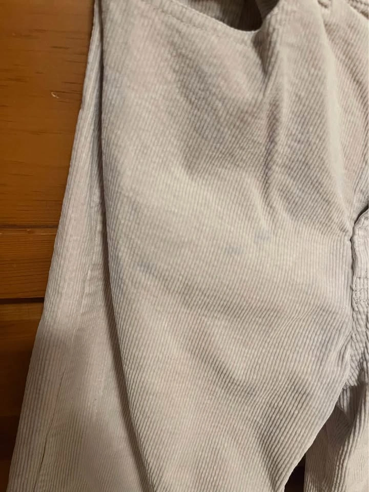Beige cord trousers wide leg - photo 2