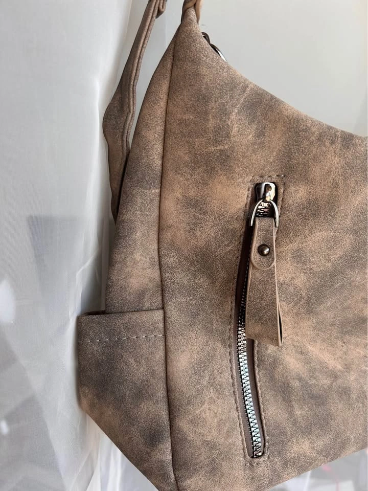 Y2K beige tote shoulder bag - photo 2
