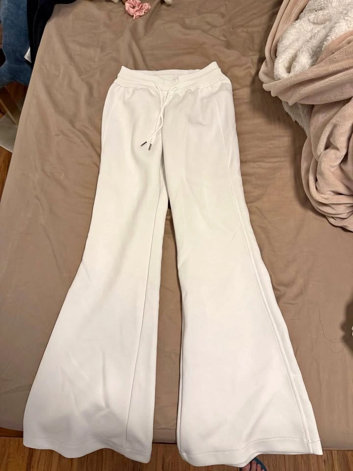 Brand new white flare sweatpants