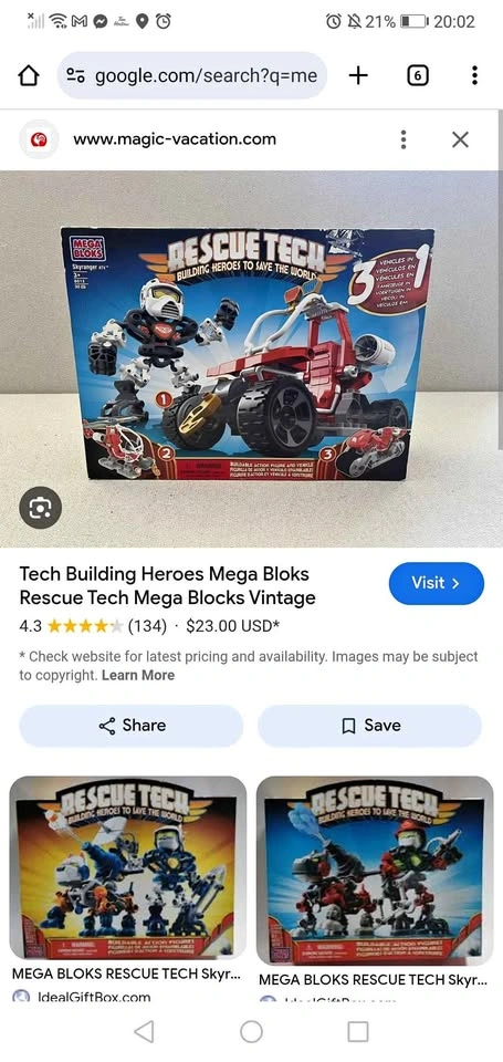 Mega blocks rescue tech