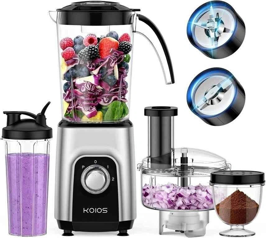 KOIOS 1000W Blender & Food Processor Combo - 4-in-1 System