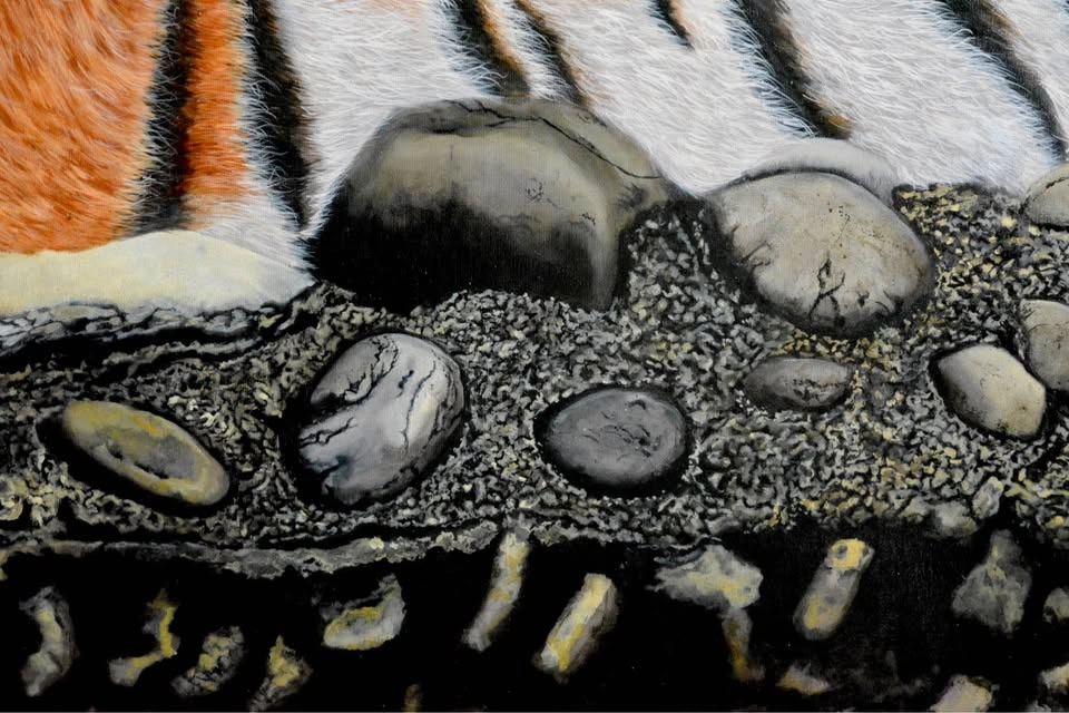"Tiger" huge handmade Original Oil painting!! - photo 3